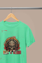 Load image into Gallery viewer, Flaming Skull Mens Half Sleeves T-shirt- KidsFashionVilla
