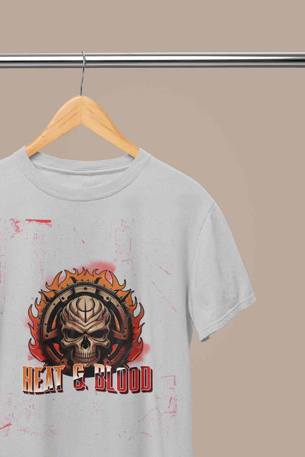 Flaming Skull Women Half Sleeves T-shirt- KidsFashionVilla