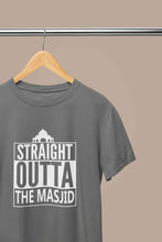 Load image into Gallery viewer, Straight Outta The Masjid Mens Half Sleeves T-shirt- KidsFashionVilla
