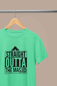 Straight Outta The Masjid Mens Half Sleeves T-shirt- KidsFashionVilla