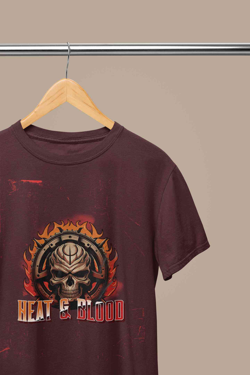 Flaming Skull Women Half Sleeves T-shirt- KidsFashionVilla