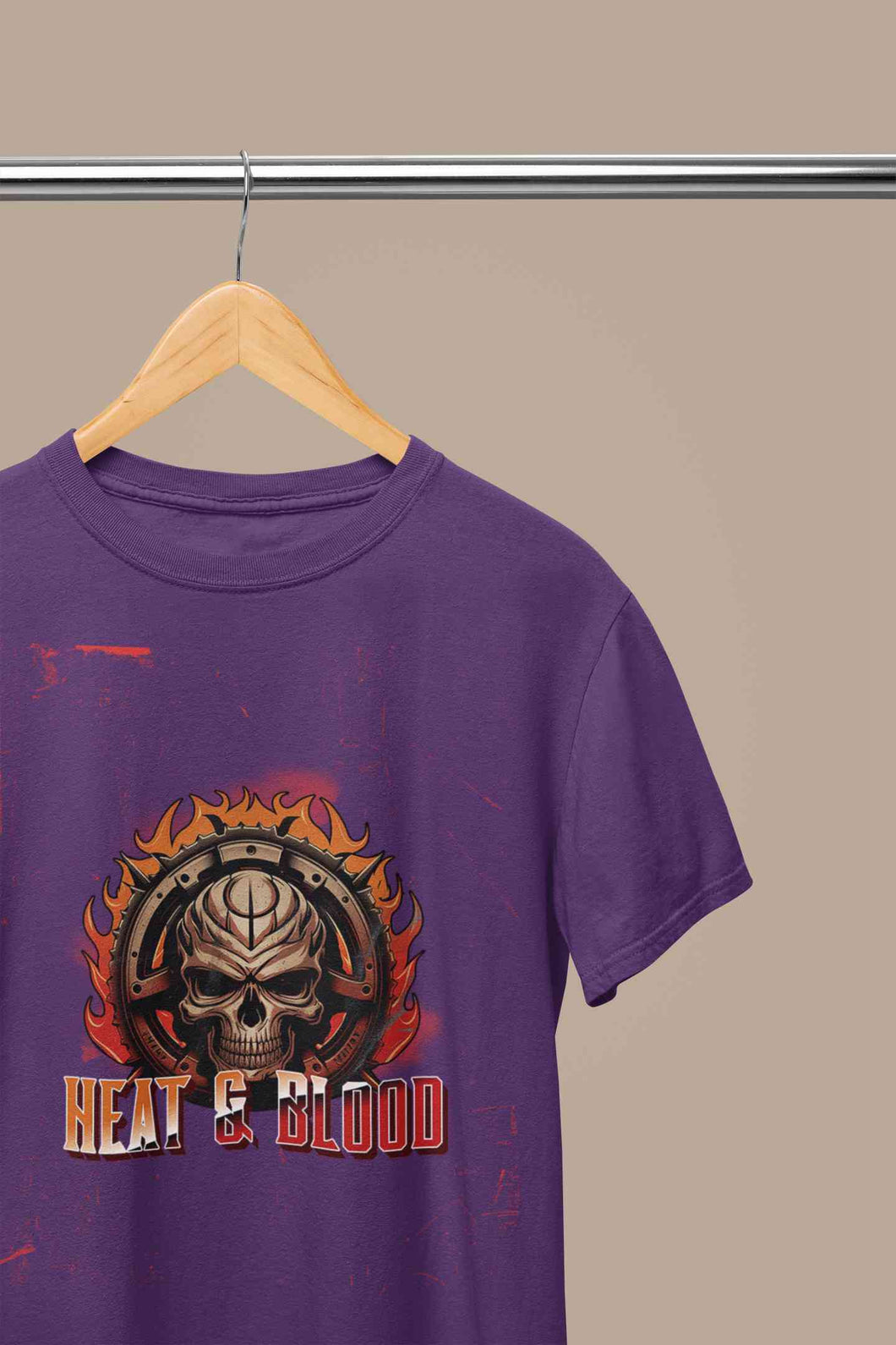 Flaming Skull Women Half Sleeves T-shirt- KidsFashionVilla