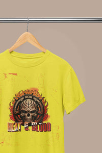 Flaming Skull Women Half Sleeves T-shirt- KidsFashionVilla