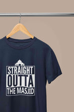 Load image into Gallery viewer, Straight Outta The Masjid Mens Half Sleeves T-shirt- KidsFashionVilla
