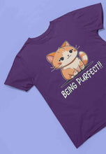 Load image into Gallery viewer, Being Purfect Mens Half Sleeves T-shirt- KidsFashionVilla
