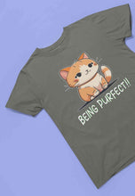 Load image into Gallery viewer, Being Purfect Mens Half Sleeves T-shirt- KidsFashionVilla
