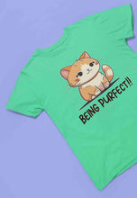 Load image into Gallery viewer, Being Purfect Mens Half Sleeves T-shirt- KidsFashionVilla
