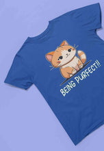 Load image into Gallery viewer, Being Purfect Mens Half Sleeves T-shirt- KidsFashionVilla
