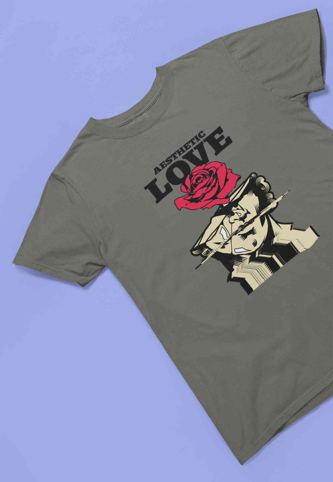 Aesthetic Love Mens Half Sleeves T-shirt- KidsFashionVilla
