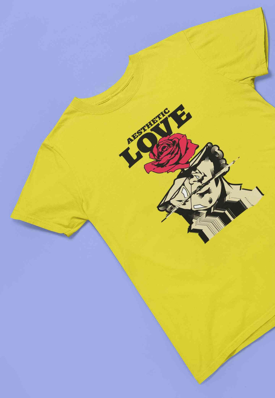 Aesthetic Love Mens Half Sleeves T-shirt- KidsFashionVilla