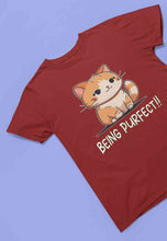 Load image into Gallery viewer, Being Purfect Mens Half Sleeves T-shirt- KidsFashionVilla

