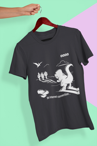 No Internet Anime Women Half Sleeves T-shirt- KidsFashionVilla