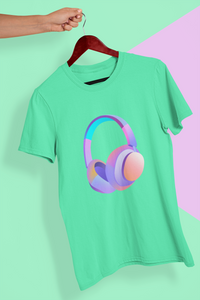 Headphones Women Half Sleeves T-shirt- KidsFashionVilla