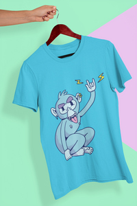 Rocker Monkey Women Half Sleeves T-shirt- KidsFashionVilla