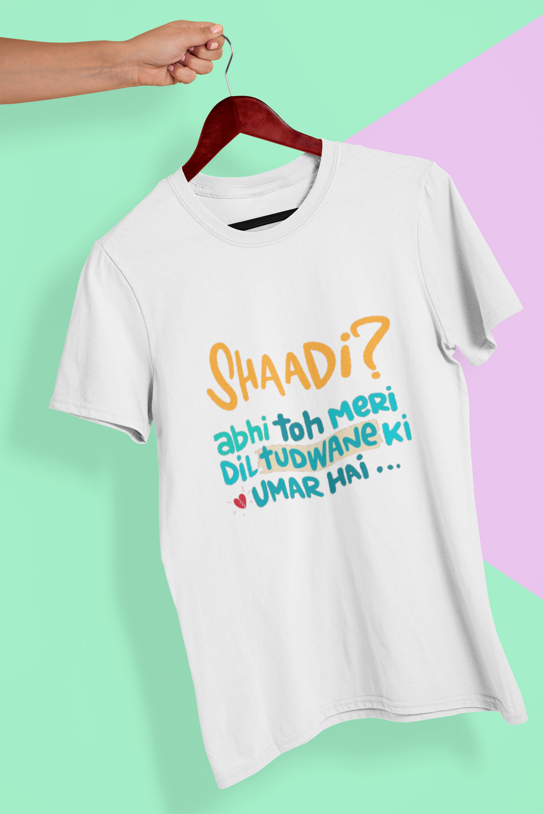 Shaadi Women Half Sleeves T-shirt- KidsFashionVilla