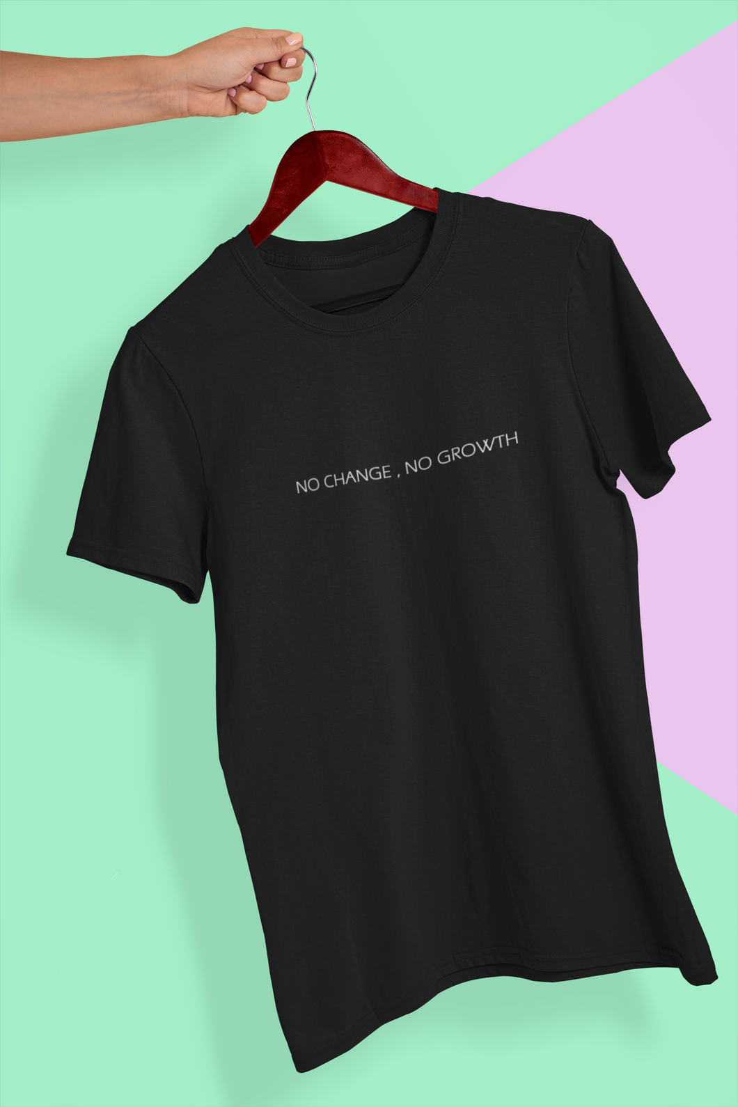 No Changes No Growth Minimal Women Half Sleeves T-shirt- KidsFashionVilla