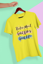 Load image into Gallery viewer, Good Vibes Mens Half Sleeves T-shirt- KidsFashionVilla
