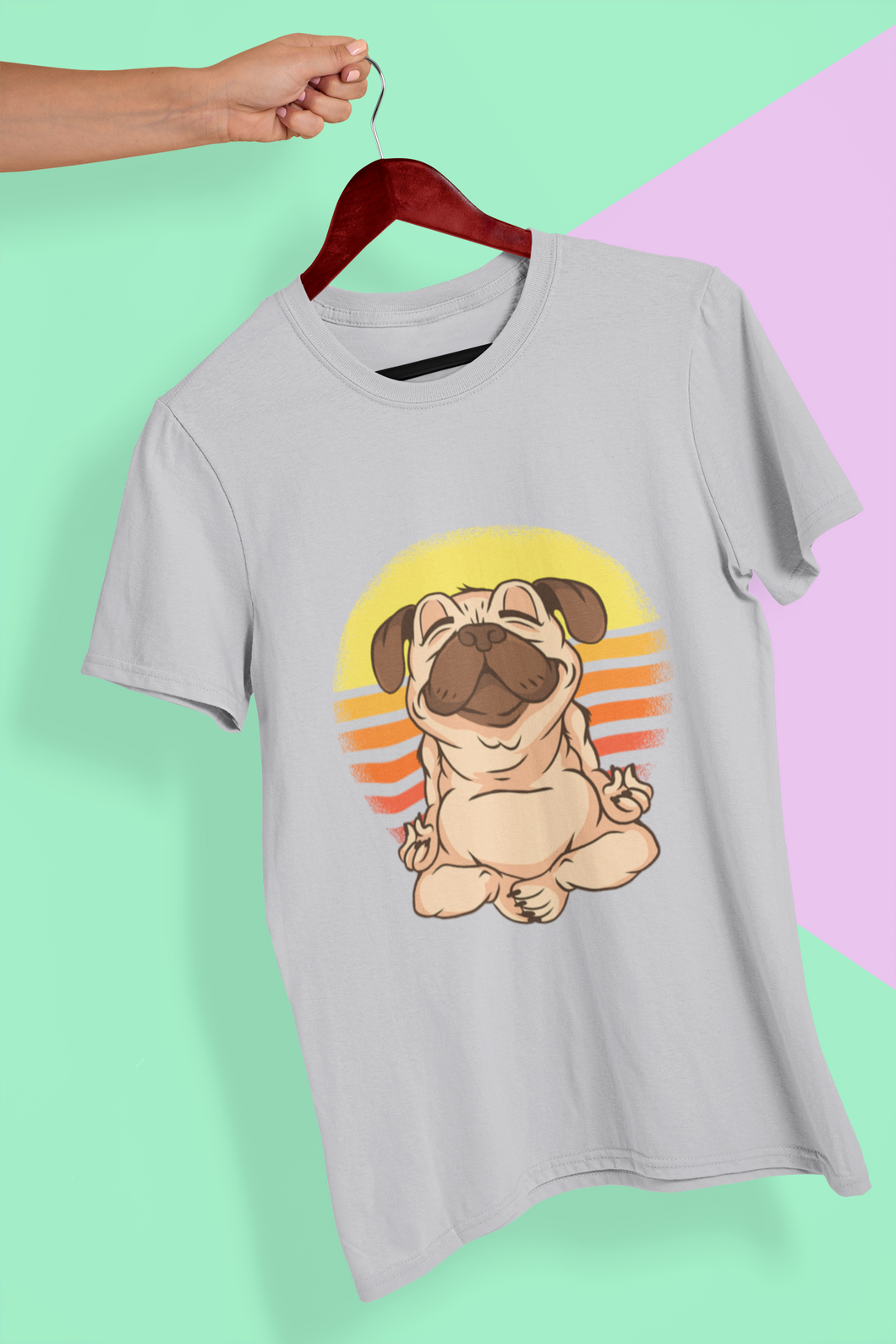 Pug Meditation Women Half Sleeves T-shirt- KidsFashionVilla