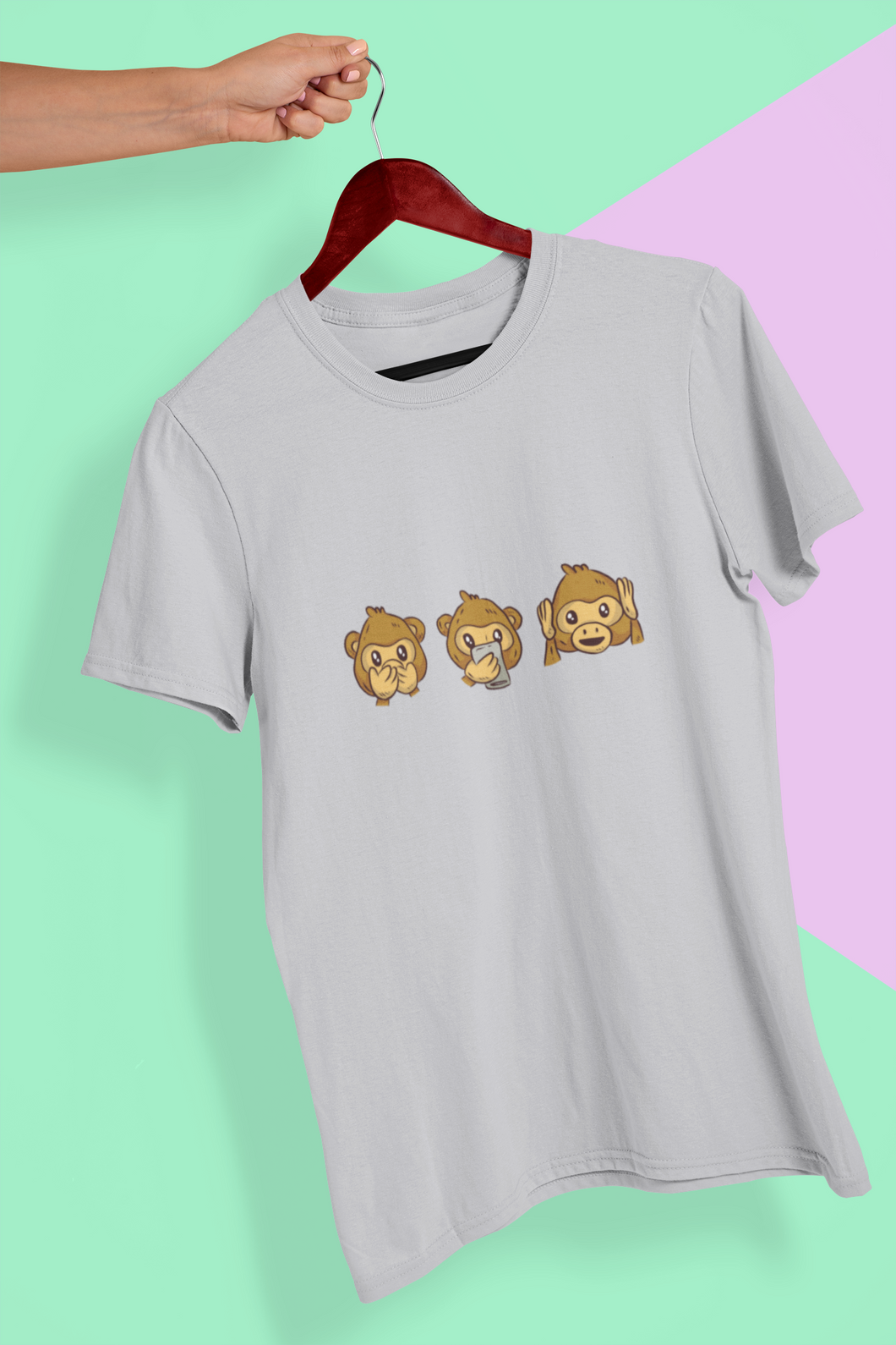 Monkey Emojis Mens Half Sleeves T-shirt- KidsFashionVilla