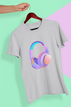 Load image into Gallery viewer, Headphones Women Half Sleeves T-shirt- KidsFashionVilla
