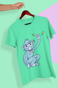 Rocker Monkey Women Half Sleeves T-shirt- KidsFashionVilla