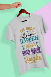 Best Dream Quotes Mens Half Sleeves T-shirt- KidsFashionVilla