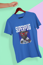 Load image into Gallery viewer, Superhero Pug Women Half Sleeves T-shirt- KidsFashionVilla
