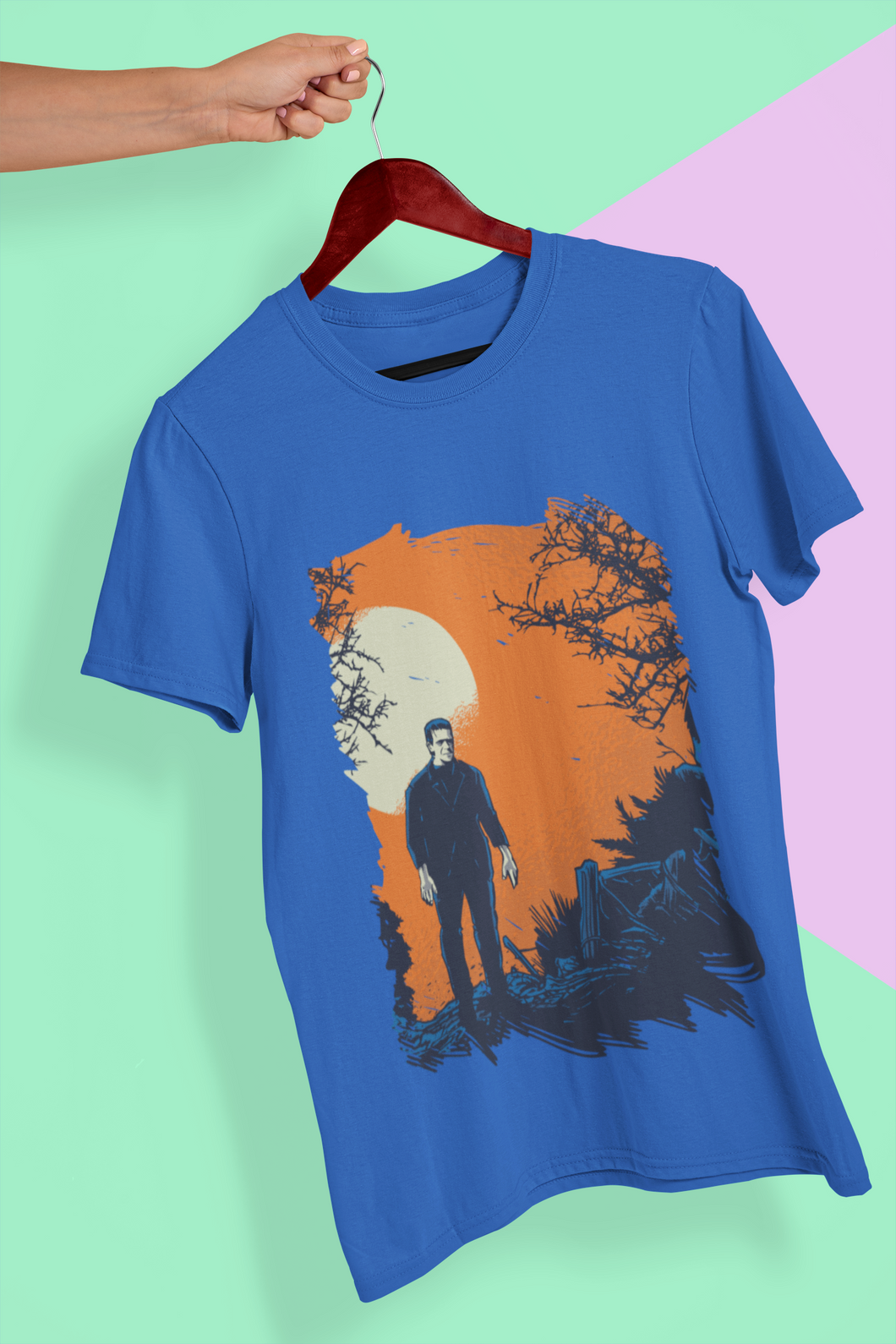 Frankenstein Mens Half Sleeves T-shirt- KidsFashionVilla