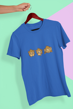 Load image into Gallery viewer, Monkey Emojis Women Half Sleeves T-shirt- KidsFashionVilla
