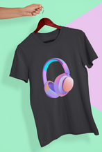 Load image into Gallery viewer, Headphones Women Half Sleeves T-shirt- KidsFashionVilla

