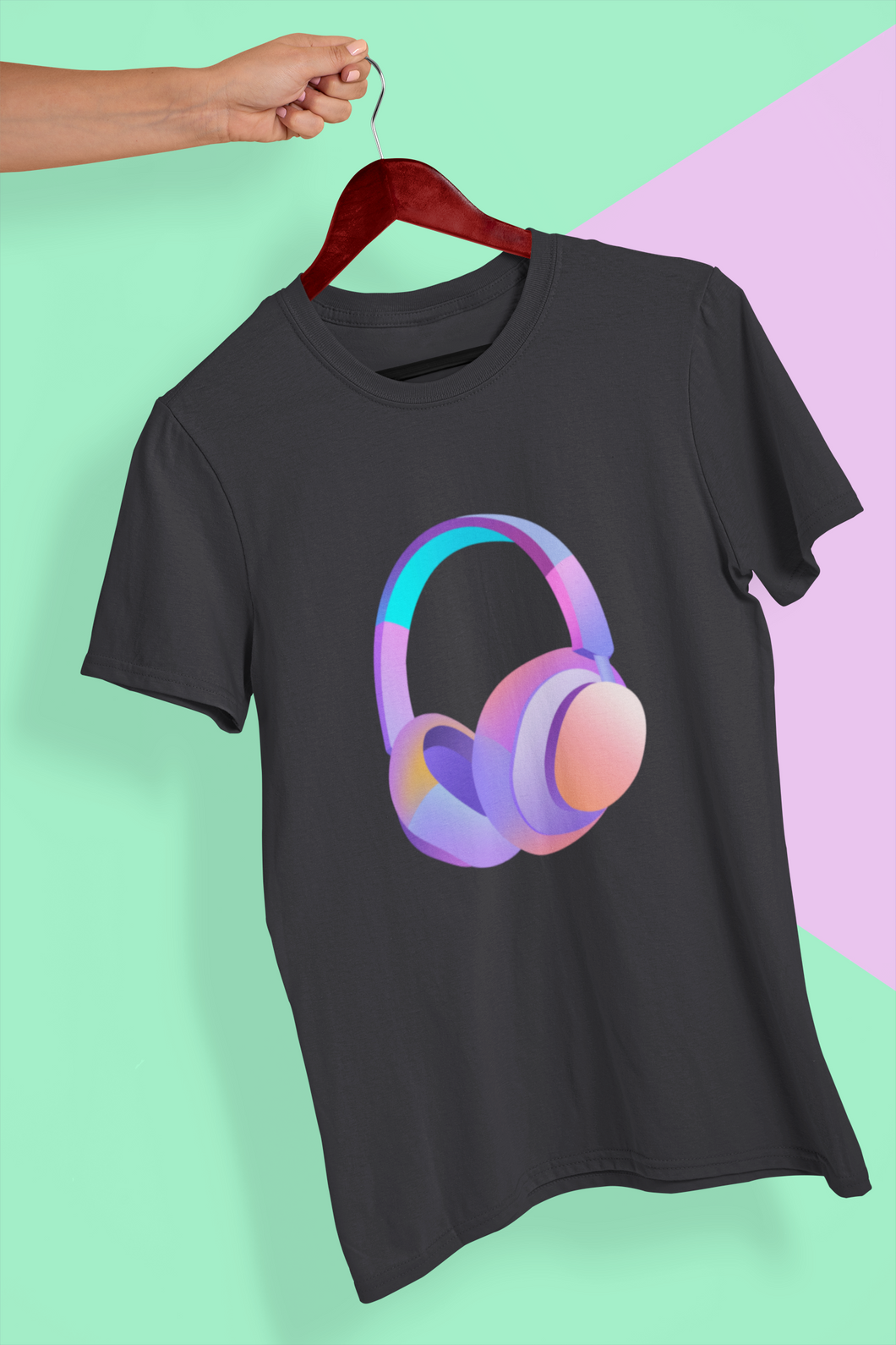 Headphones Women Half Sleeves T-shirt- KidsFashionVilla