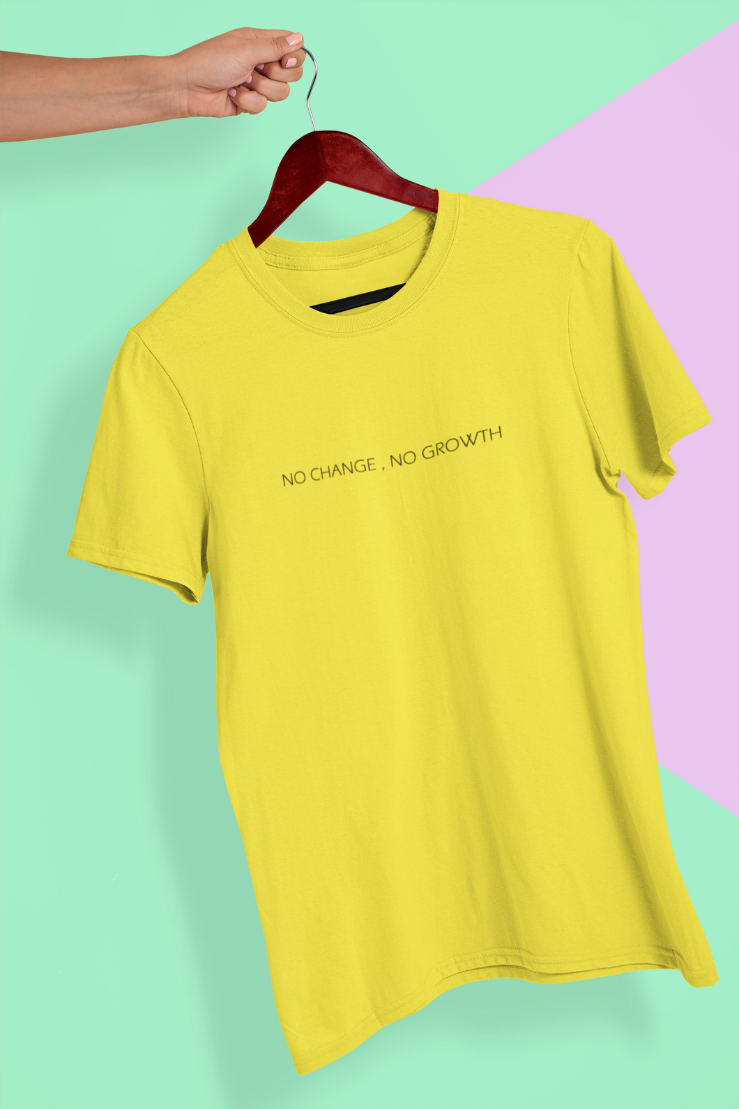 No Changes No Growth Minimal Women Half Sleeves T-shirt- KidsFashionVilla