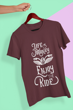 Load image into Gallery viewer, Enjoy The Ride Women Half Sleeves T-shirt- KidsFashionVilla
