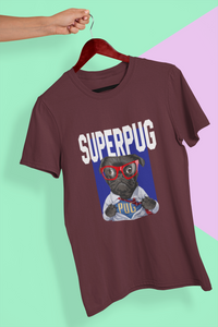 Superhero Pug Women Half Sleeves T-shirt- KidsFashionVilla