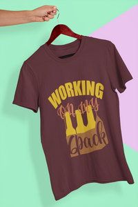 Working On My Six Pack  Mens Half Sleeves T-shirt- KidsFashionVilla