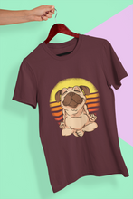 Load image into Gallery viewer, Pug Meditation Women Half Sleeves T-shirt- KidsFashionVilla
