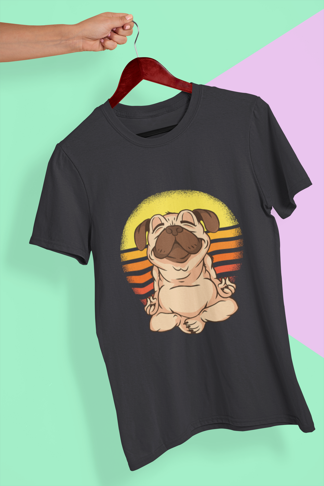 Pug Meditation Women Half Sleeves T-shirt- KidsFashionVilla
