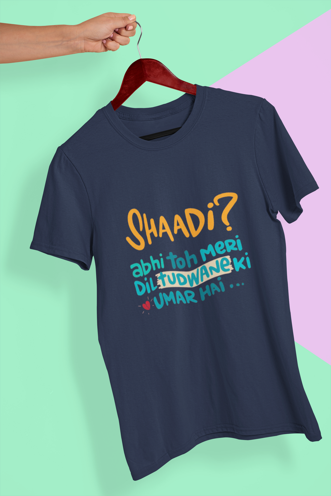 Shaadi Women Half Sleeves T-shirt- KidsFashionVilla
