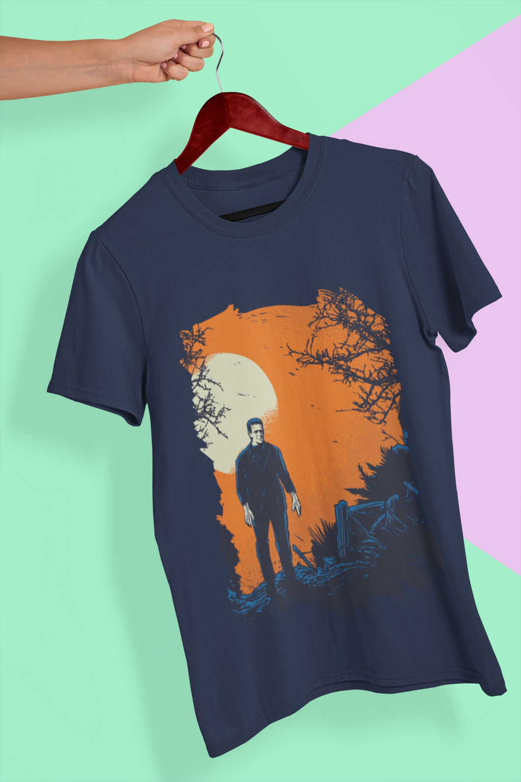 Frankenstein Mens Half Sleeves T-shirt- KidsFashionVilla