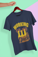 Load image into Gallery viewer, Working On My Six Pack Women Half Sleeves T-shirt- KidsFashionVilla
