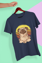 Load image into Gallery viewer, Pug Meditation Women Half Sleeves T-shirt- KidsFashionVilla
