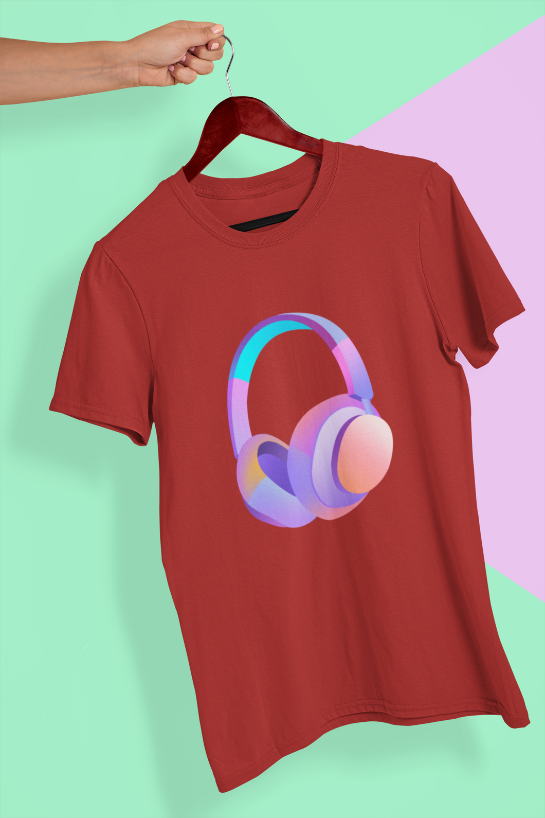 Headphones Women Half Sleeves T-shirt- KidsFashionVilla