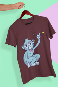 Rocker Monkey Mens Half Sleeves T-shirt- KidsFashionVilla