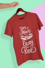 Load image into Gallery viewer, Enjoy The Ride Women Half Sleeves T-shirt- KidsFashionVilla
