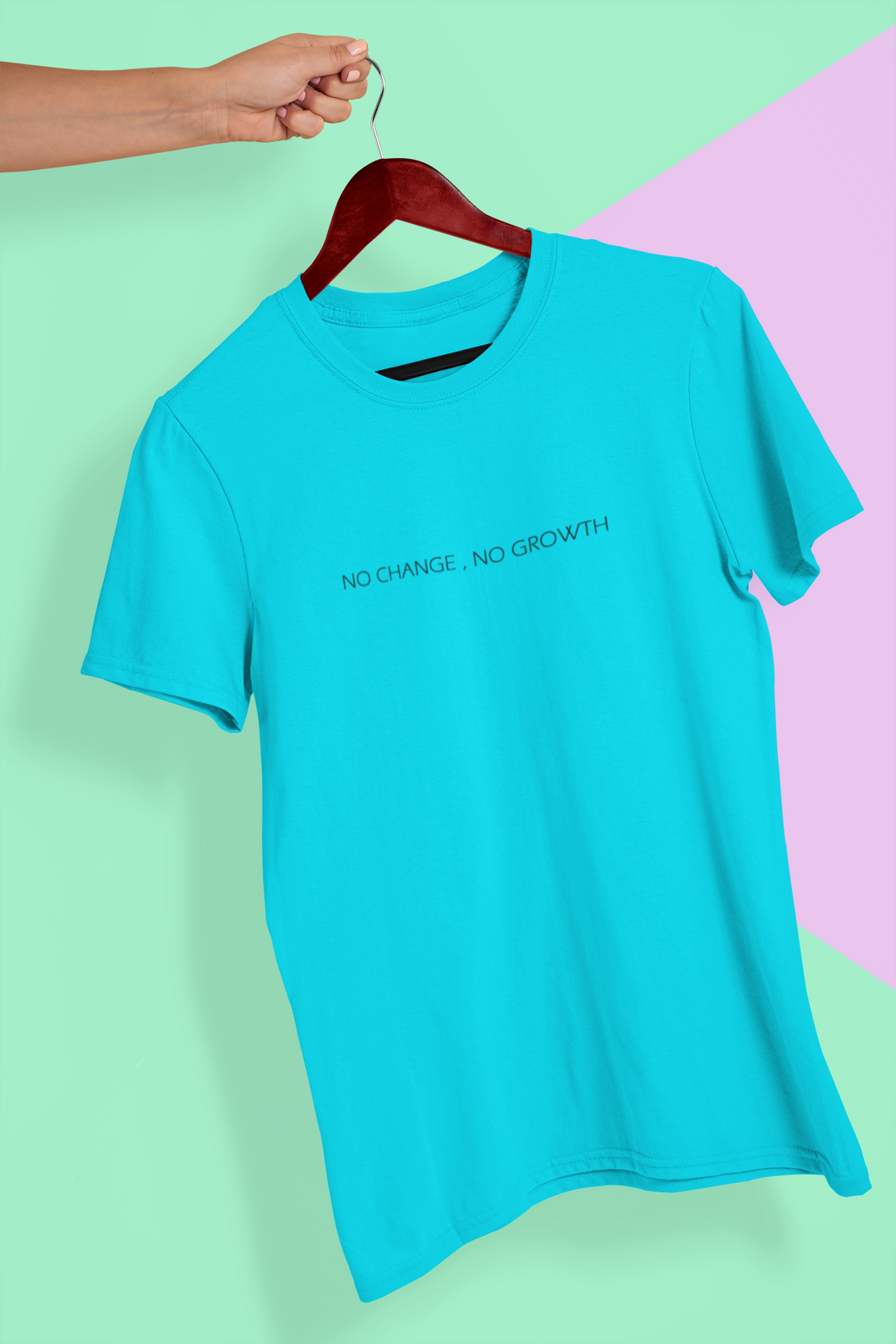 No Changes No Growth Minimal Women Half Sleeves T-shirt- KidsFashionVilla