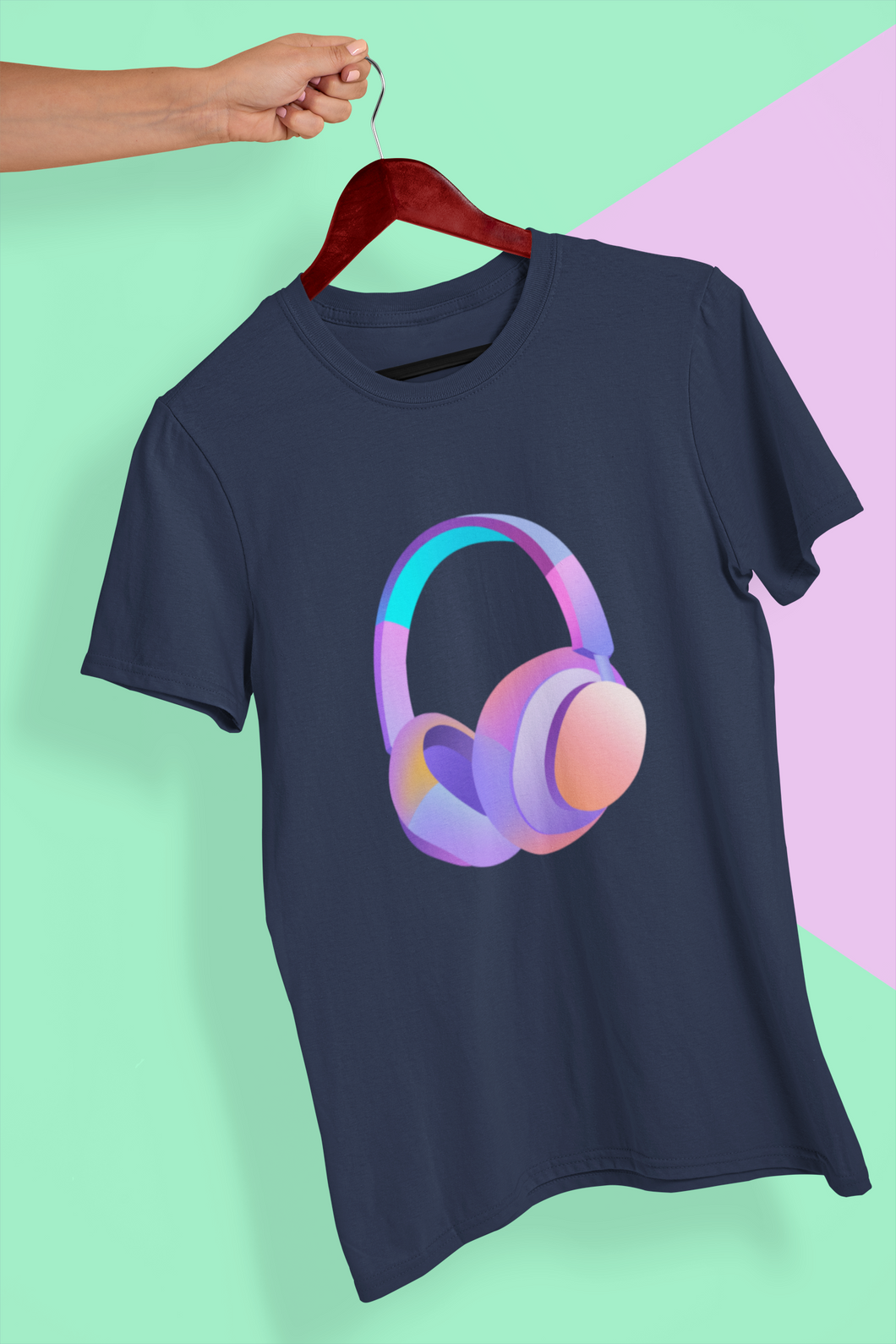 Headphones Women Half Sleeves T-shirt- KidsFashionVilla