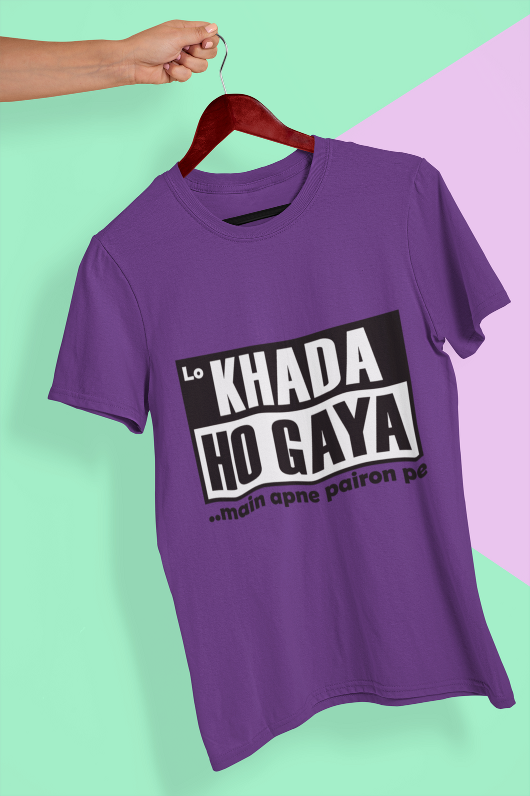 Lo Khada Ho Gaya Mens Half Sleeves T-shirt- KidsFashionVilla