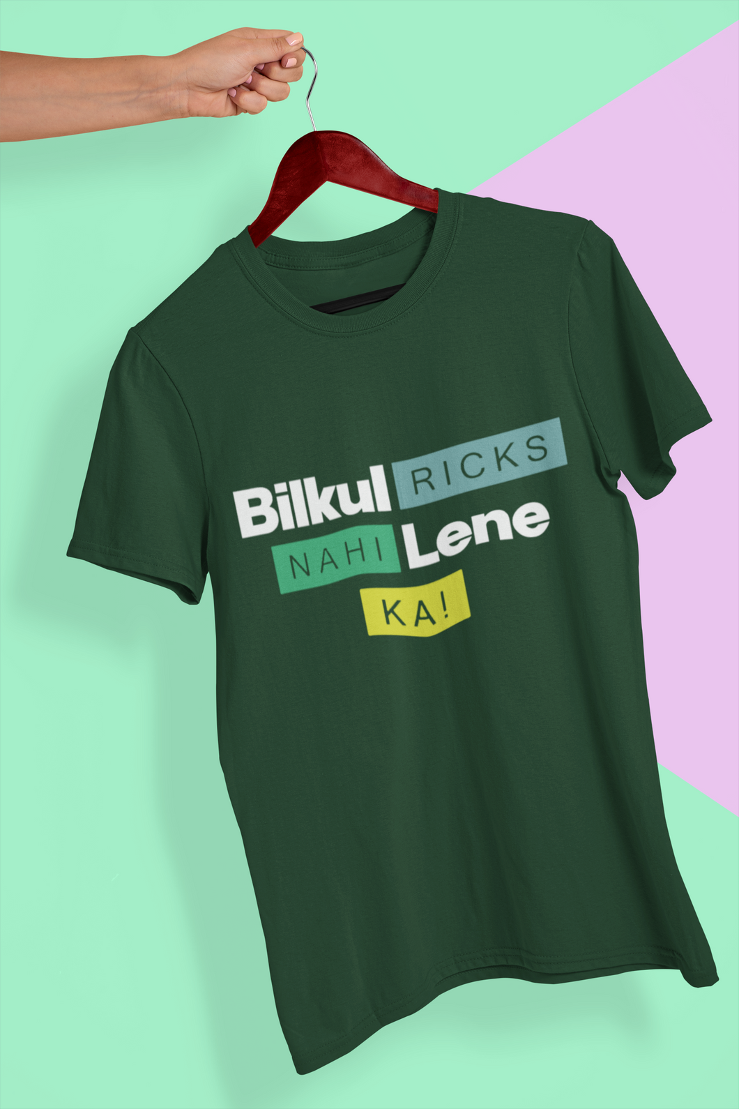 Ricks Lena Ka Nahi Women Half Sleeves T-shirt- KidsFashionVilla