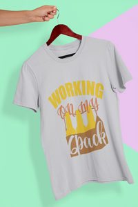 Working On My Six Pack Women Half Sleeves T-shirt- KidsFashionVilla
