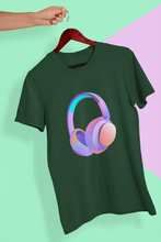 Load image into Gallery viewer, Headphones Women Half Sleeves T-shirt- KidsFashionVilla

